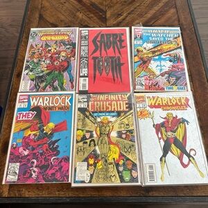 Marvel Comic Book Set with Red and Yellow Covers